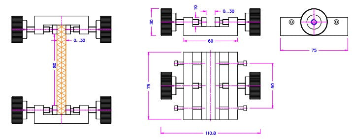 Dimensions for ECT Fixture