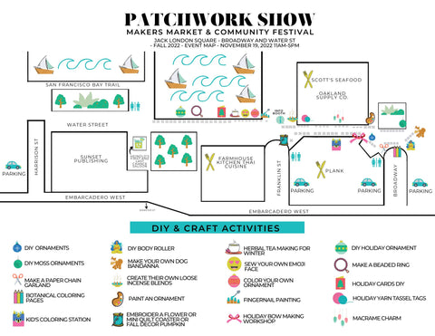 2022 Patchwork show Oakland map