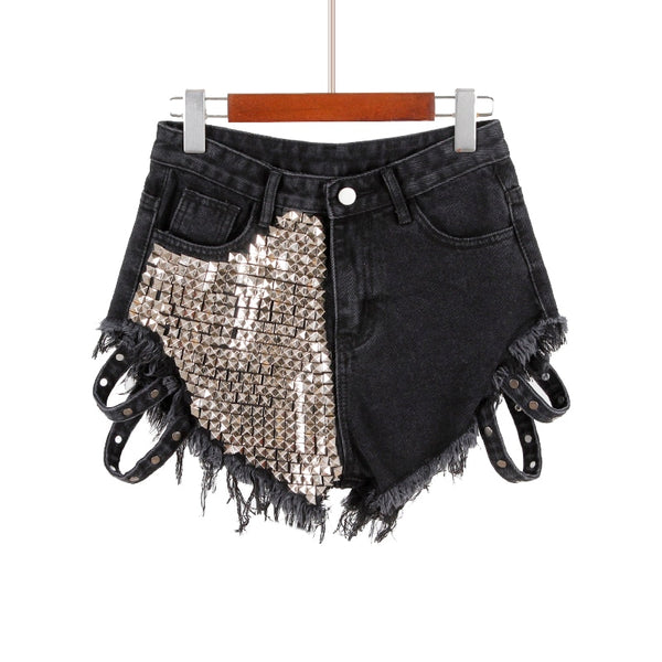 Black Rhinestone Shorts – The Black Pearl Boutique