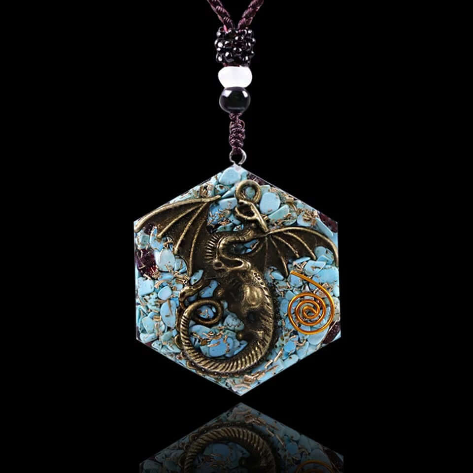 Turquoise Dragon Pendant Necklace