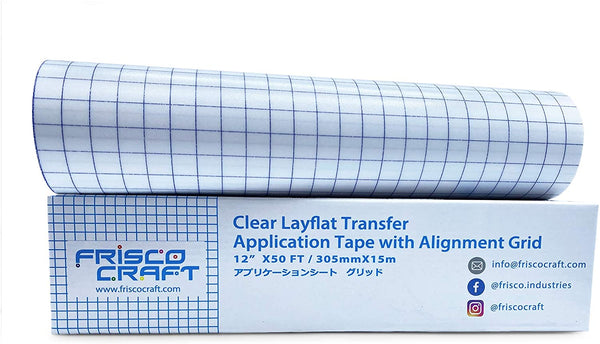 Vinyl Application Transfer Paper Clear Tape with Blue Grid by Foot Roller  Craft