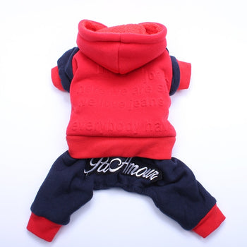 Boy Casual Dog Cat Warm Jumpsuit Hoodie Baseball Uniform Pet Puppy