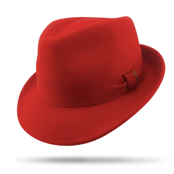 trilby hat red