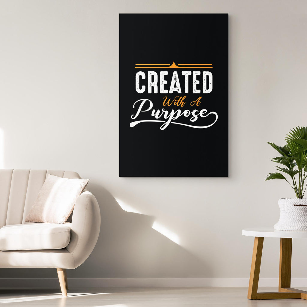 Created With A Purpose Christian Canvas Wall Art Room Decor Gift Ideas