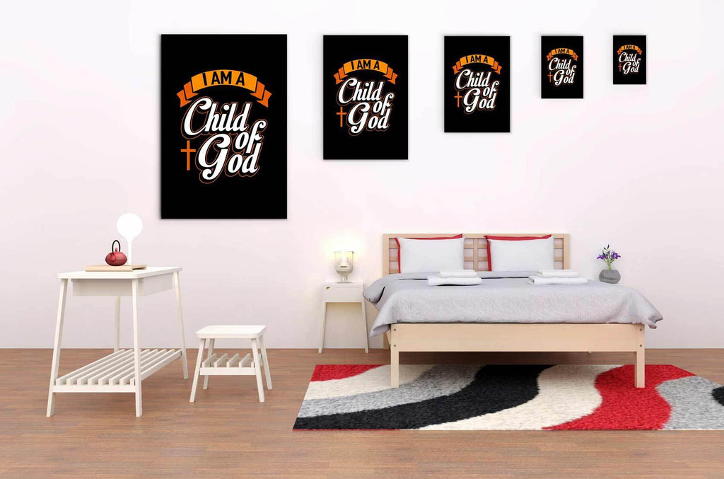 I Am A Child Of God Funny Cute Christian Canvas Wall Art Room Decor Gi