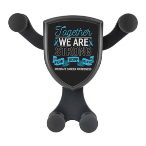 Together We Are Strong Fight Hope Believe Prostate Cancer Qi Wireless Car Mount-Gravitis Car Charger-Gravitis - Wireless Car Charger-JoyHip.Com