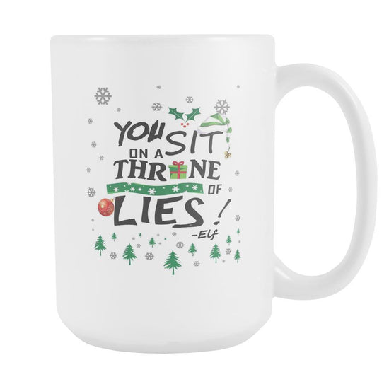 You Sit On A Throne Of Lies Buddy The Elf Funny Ugly Christmas Sweater