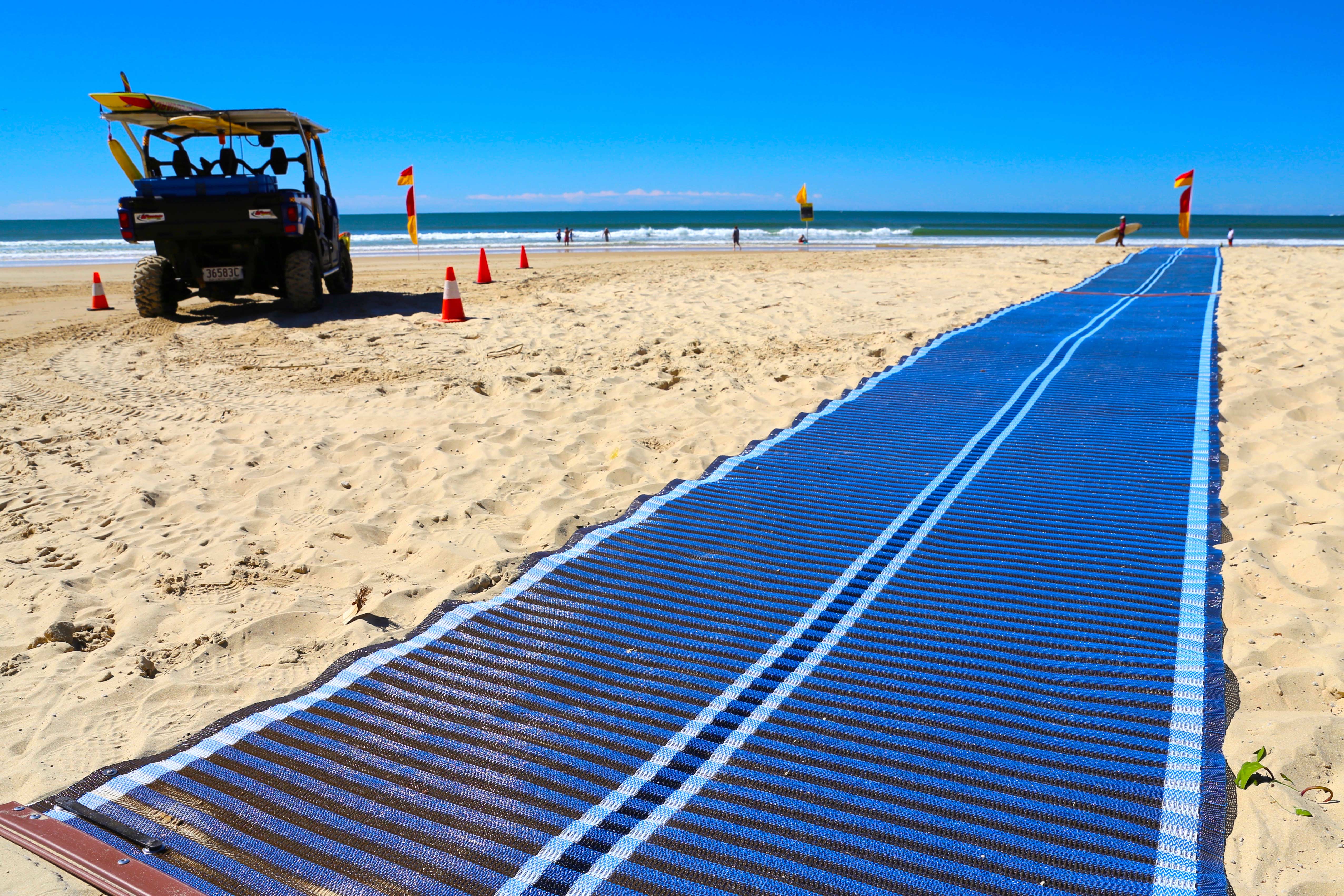 wheelchair beach access mats