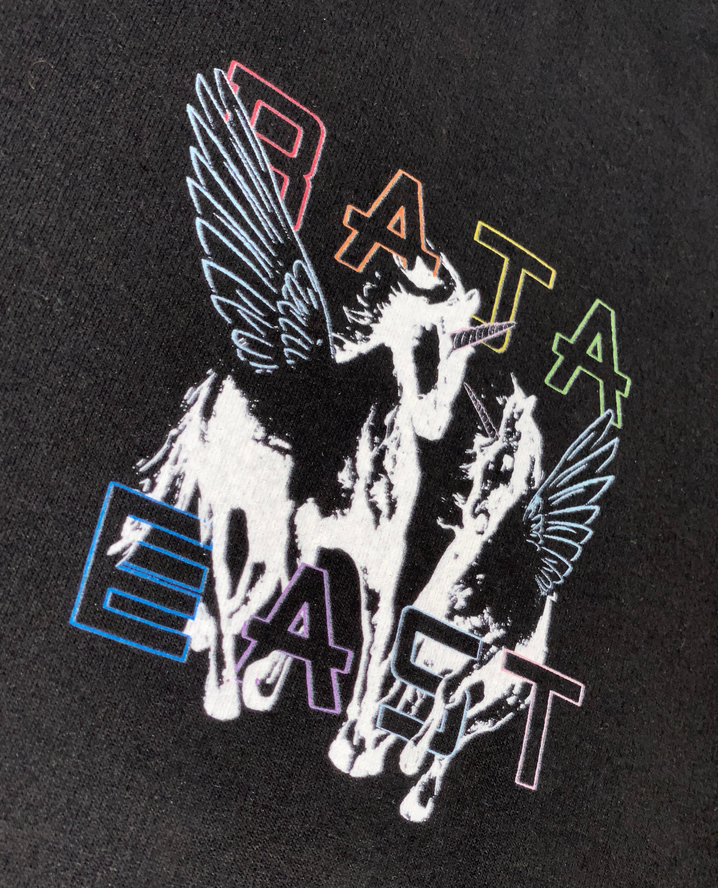 Sweat Short with Pride Unicorns in Black