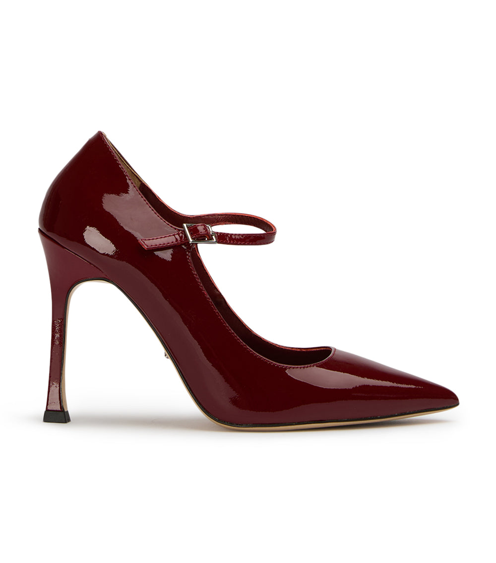 Ace Bordeaux Patent Heels - Tony Bianco