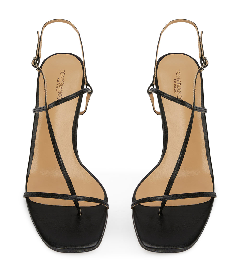 Adele Black Nappa Heels - Tony Bianco