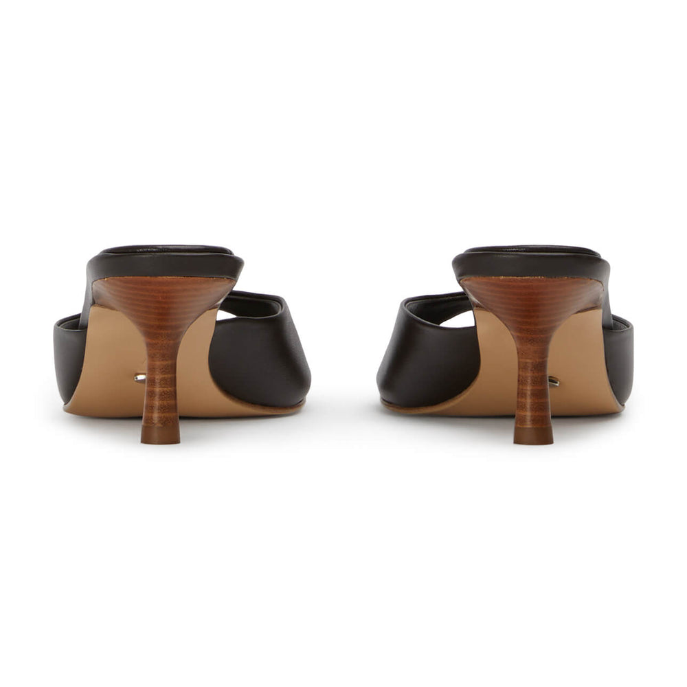 Aja Chocolate Nappa Heels - Tony Bianco