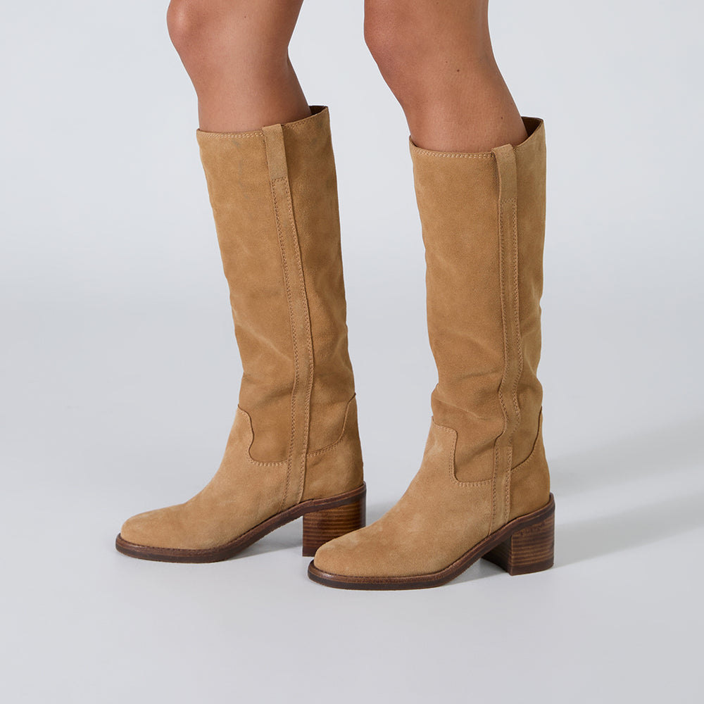 Apache Storm Cameo Suede Calf Boots - Tony Bianco