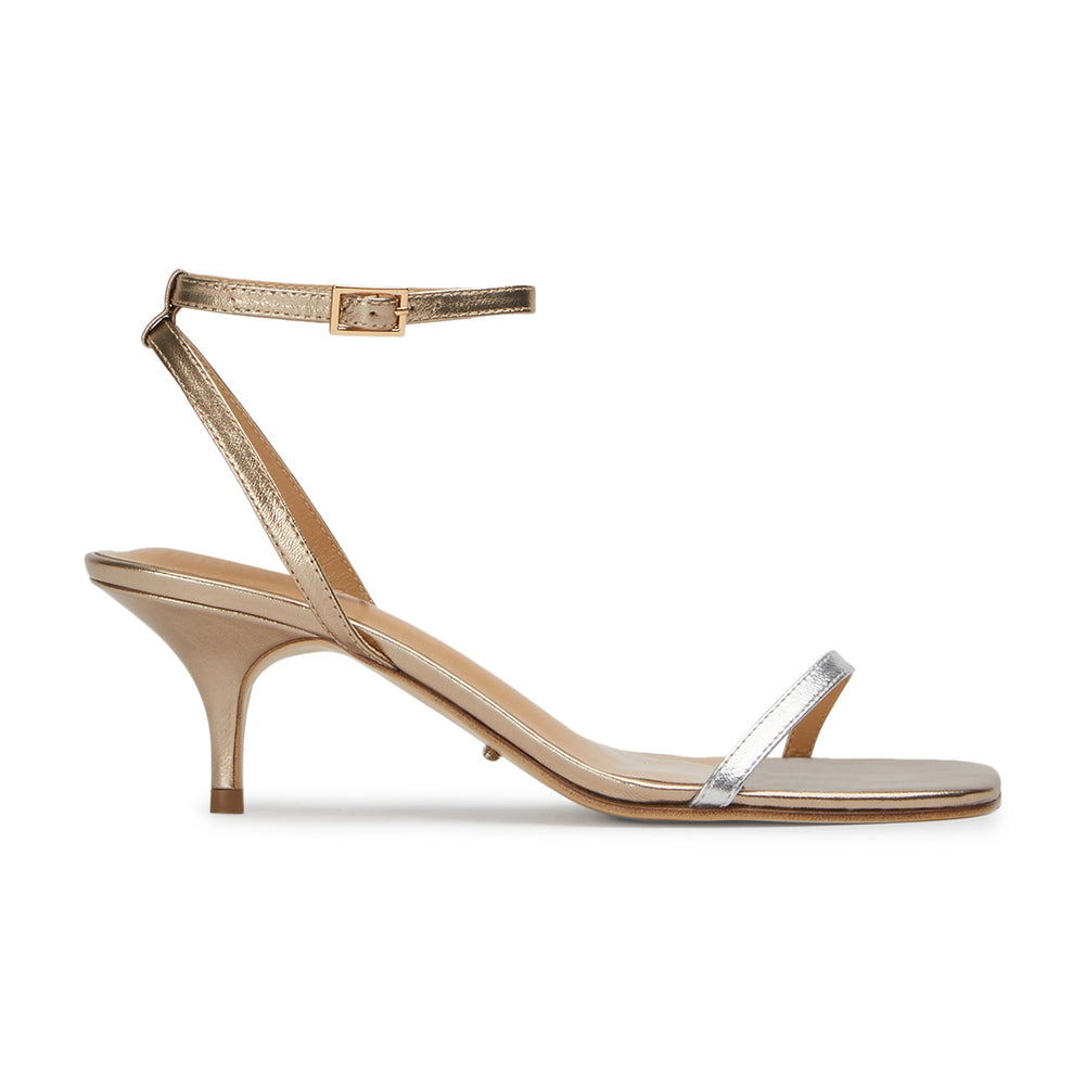 Avenue Amber Nappa Metallic/Silver Heels - Tony Bianco