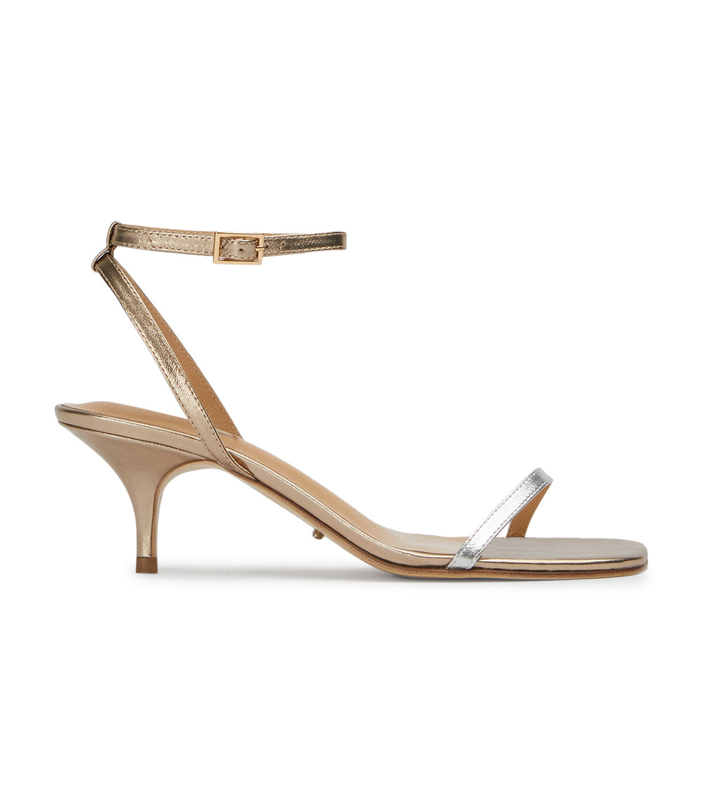 Avenue Amber Nappa Metallic/Silver Heels - Tony Bianco