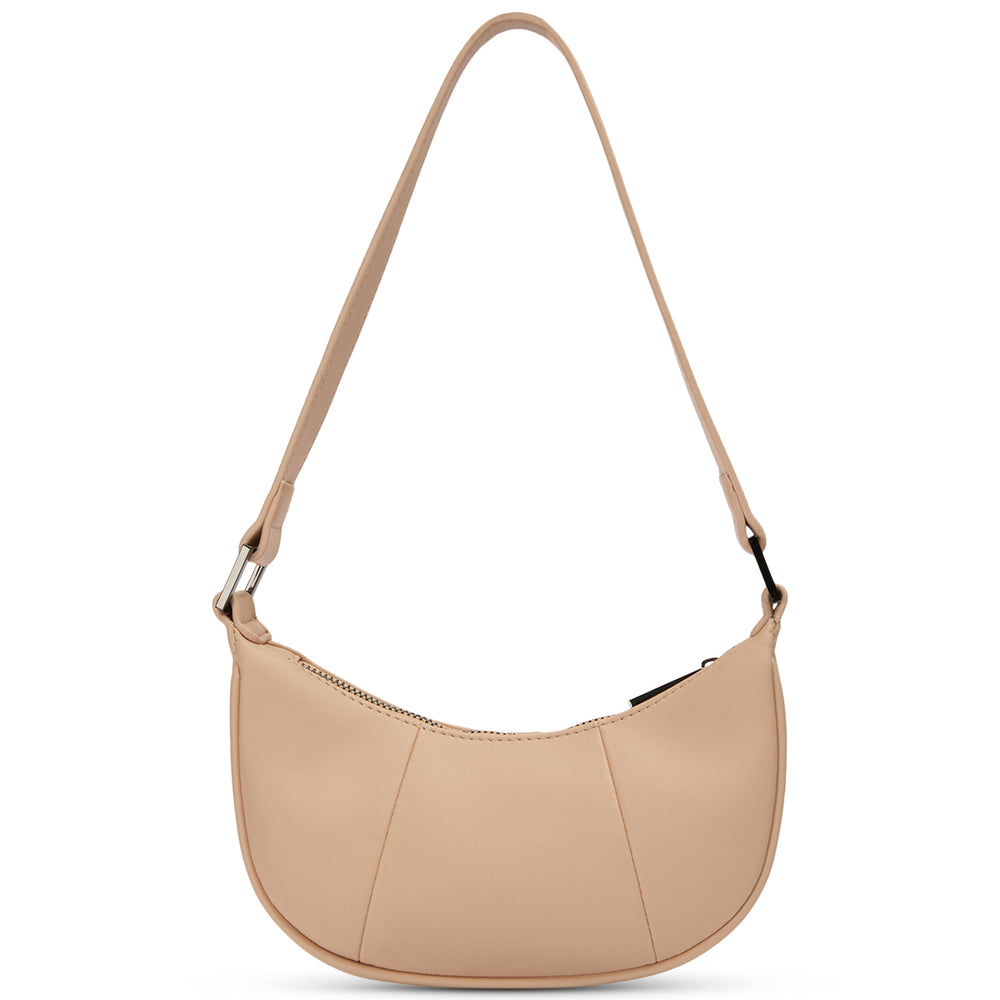 Bela Beige Nappa Shoulder Bag - Tony Bianco