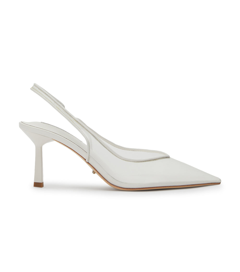 Breeze White Nylon Heels - Tony Bianco