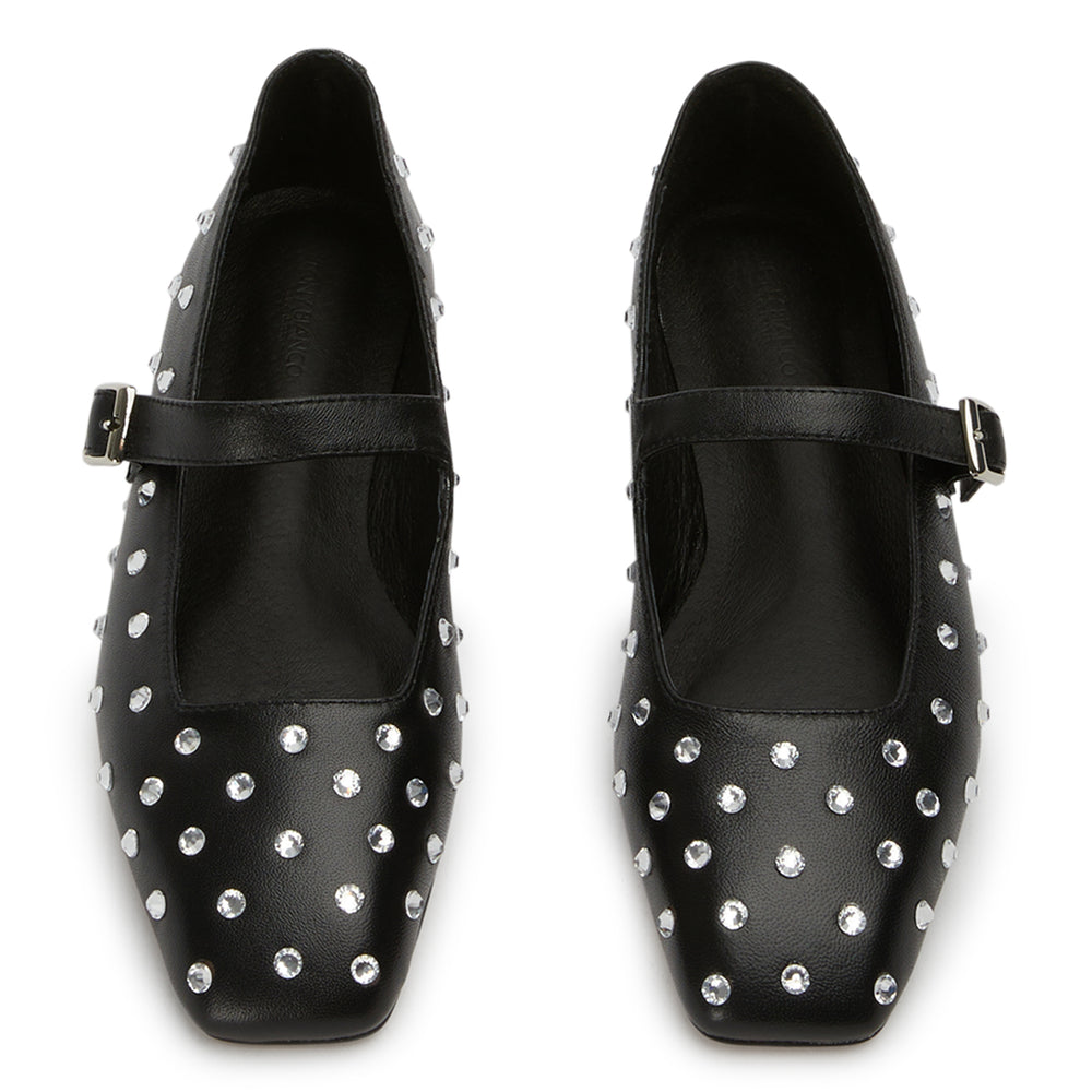 Buffy Black Nappa Flats - Tony Bianco