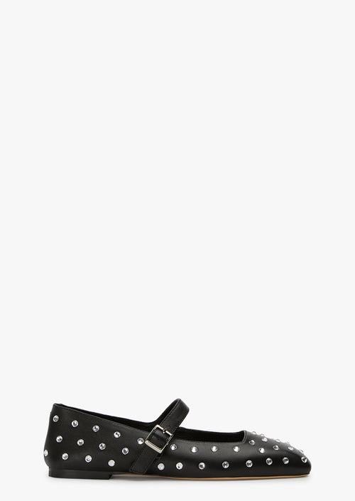 Buffy Black Nappa Flats