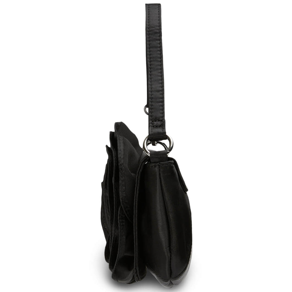 Carrie Black Satin Mini Handbags - Tony Bianco