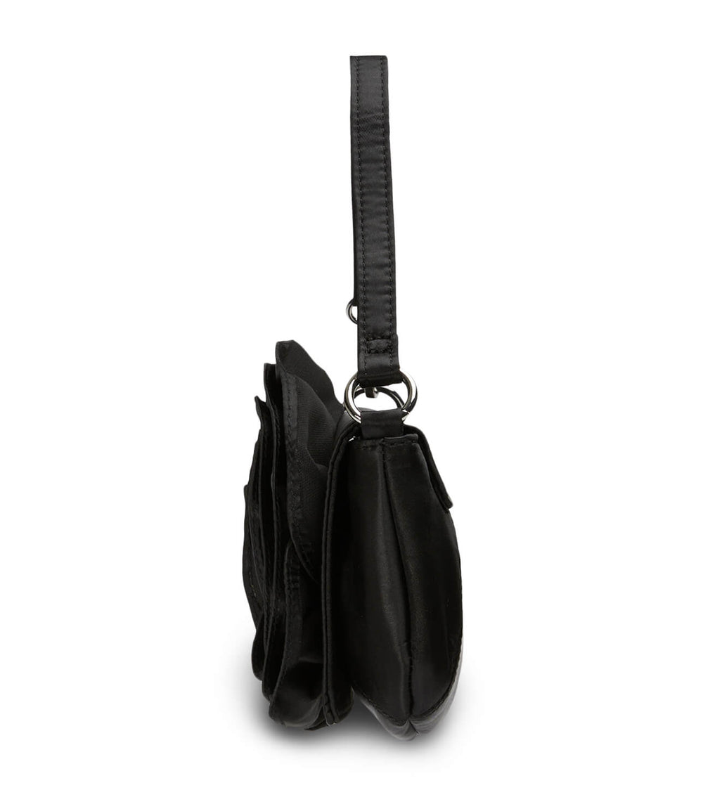 Carrie Black Satin Mini Handbags - Tony Bianco