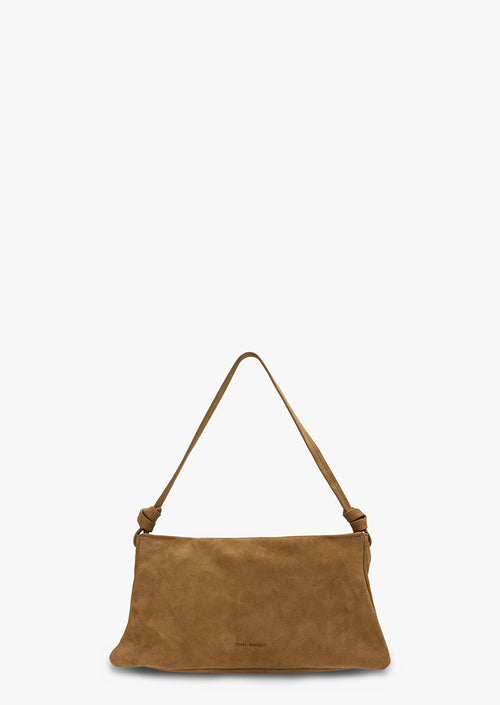 Cassey Storm Cameo Suede Shoulder Bag