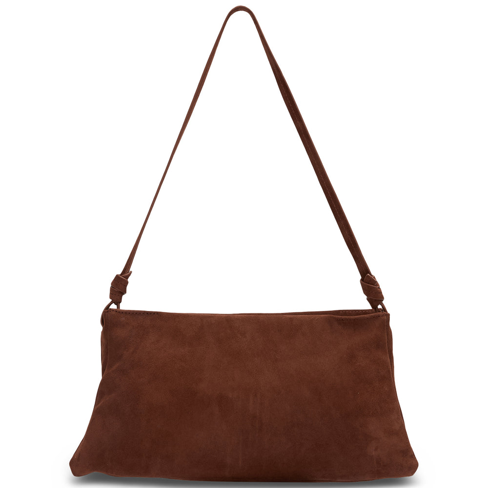 Cassey Walnut Suede Shoulder Bag - Tony Bianco