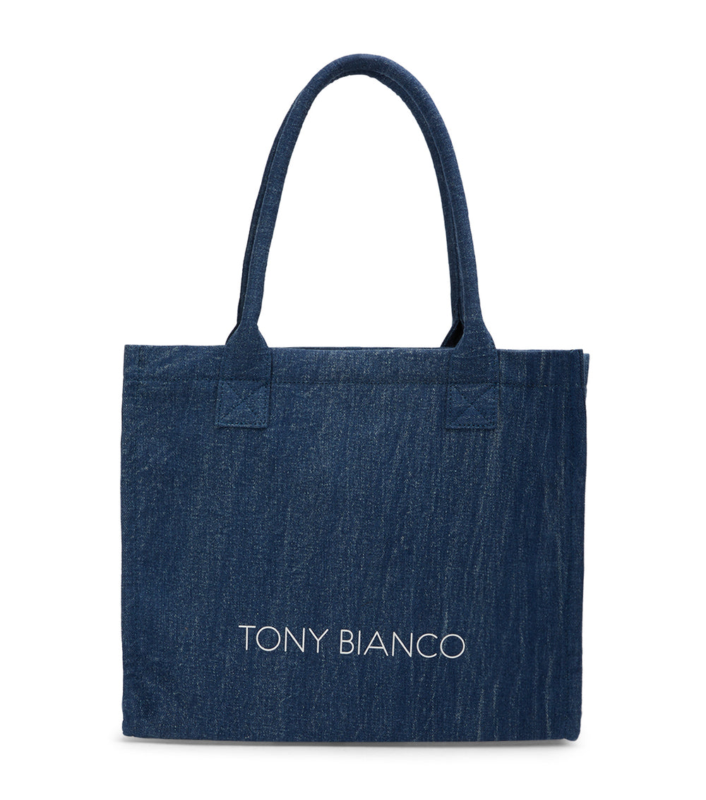 Claire Blue Denim Tote Bag - Tony Bianco