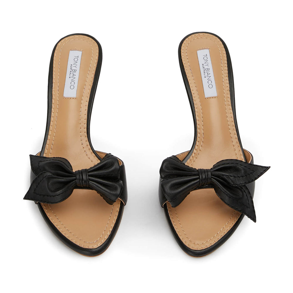 Dakota Black Nappa Heels - Tony Bianco