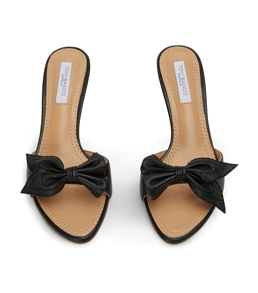 Dakota Black Nappa Heels - Tony Bianco