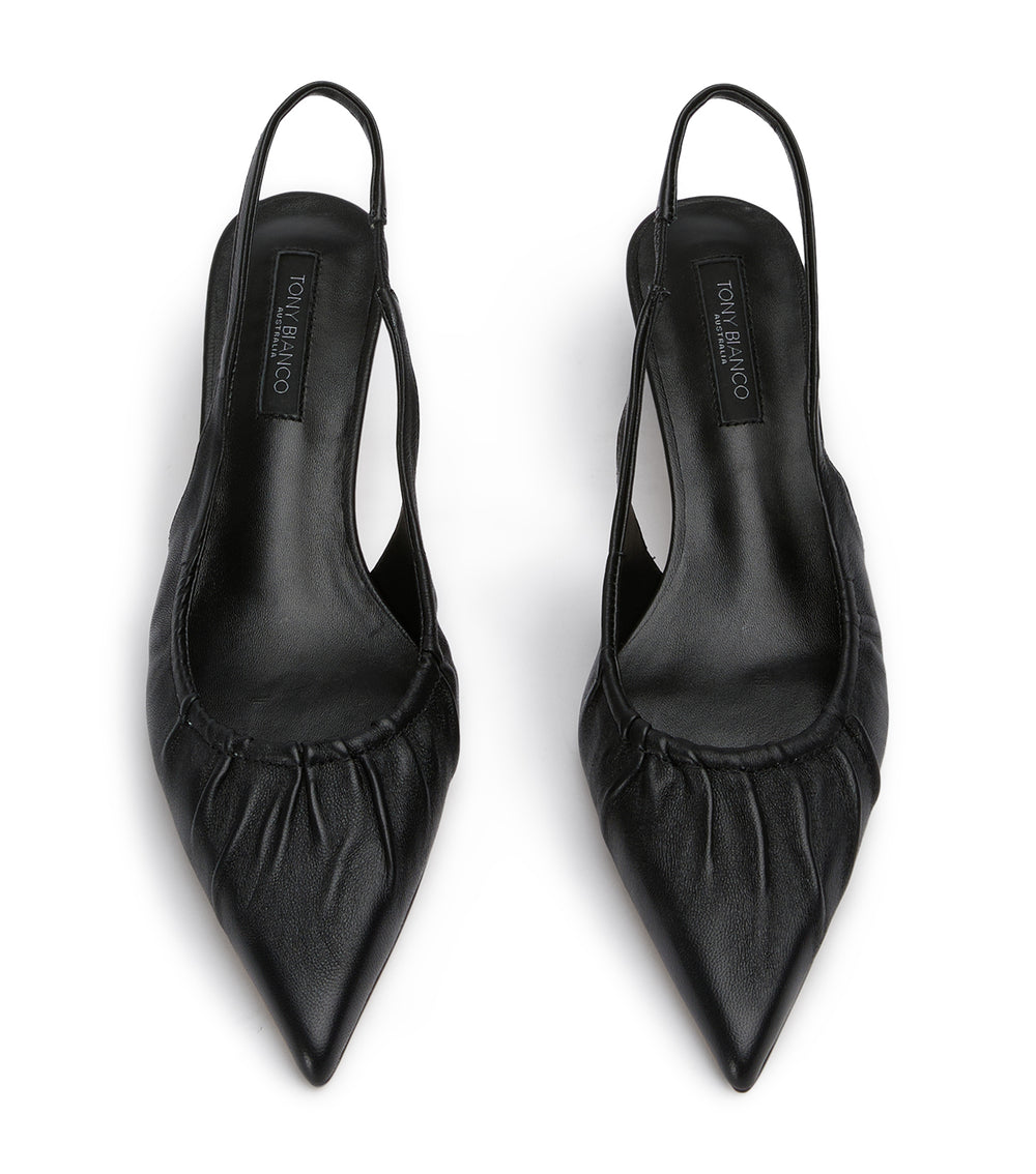 Davis Black Nappa Heels - Tony Bianco