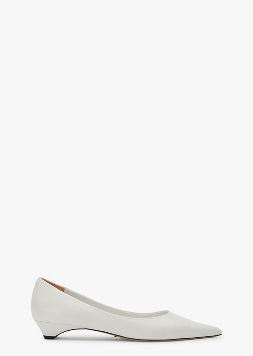 Eclipse White Nappa Flats