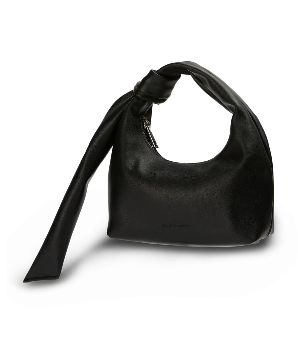 Elsa Black Nappa Shoulder Bag - Tony Bianco