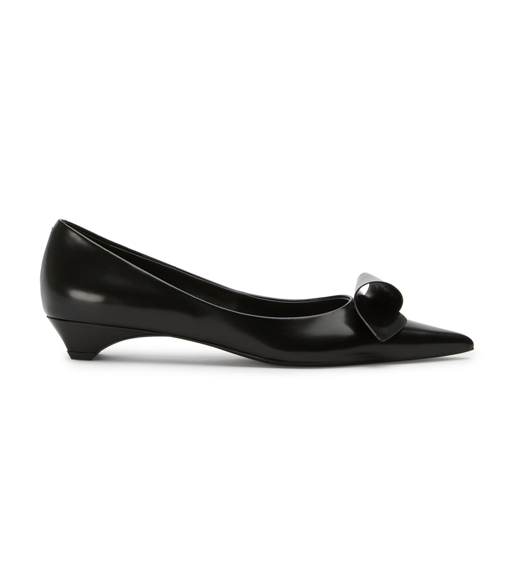 Essence Black Hi Shine Flats - Tony Bianco