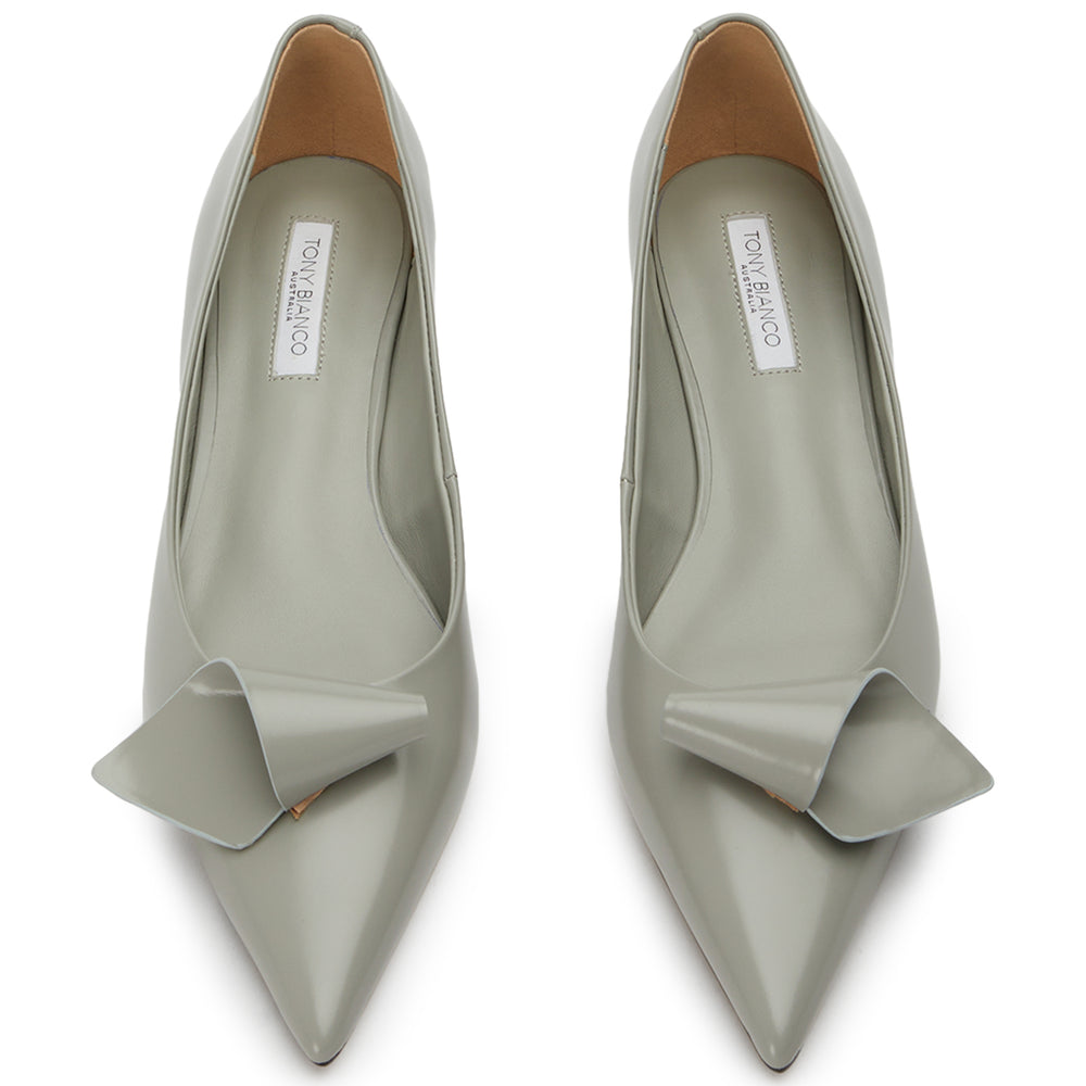 Essence Grey Hi Shine Flats - Tony Bianco