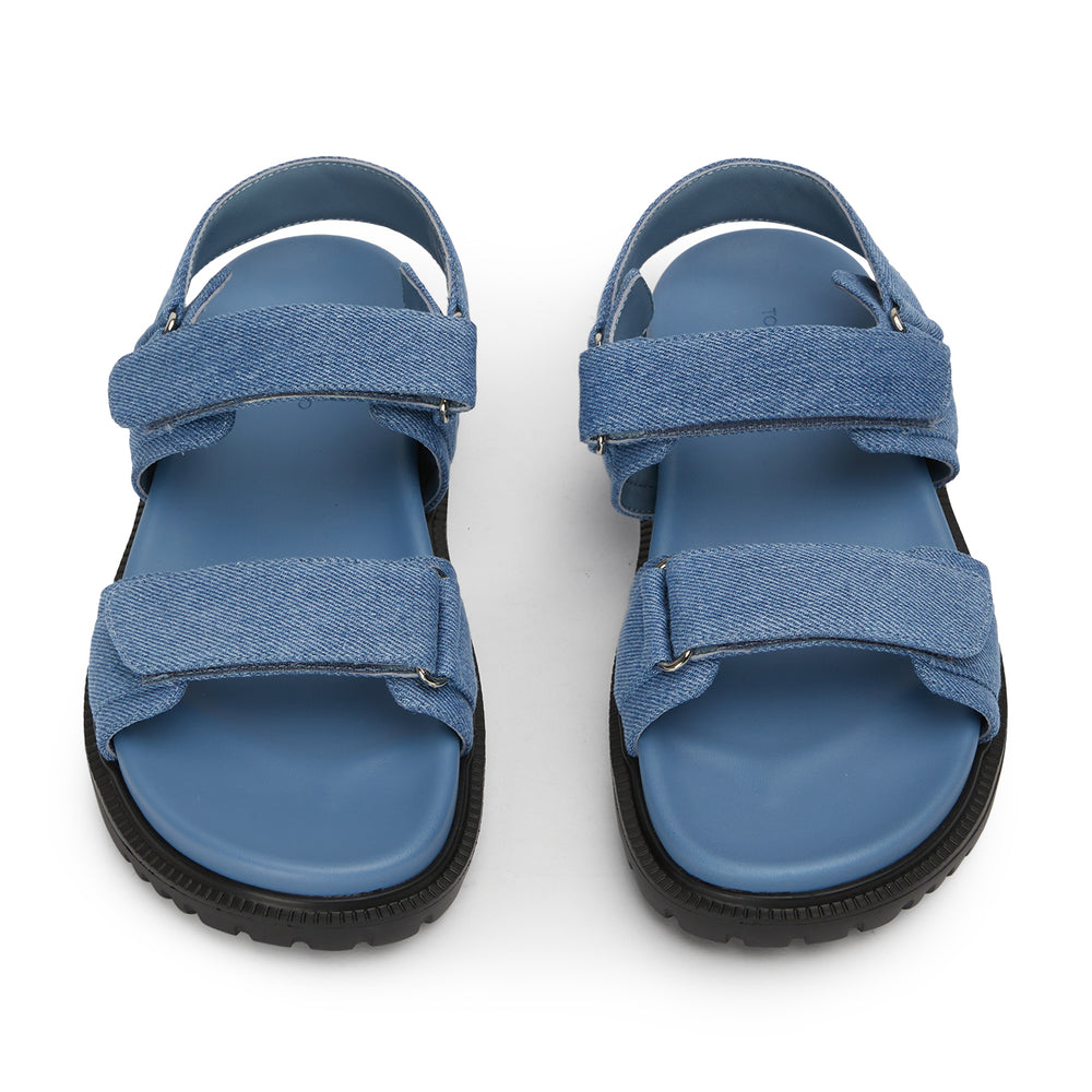 Falcon Washed Denim Sandals - Tony Bianco