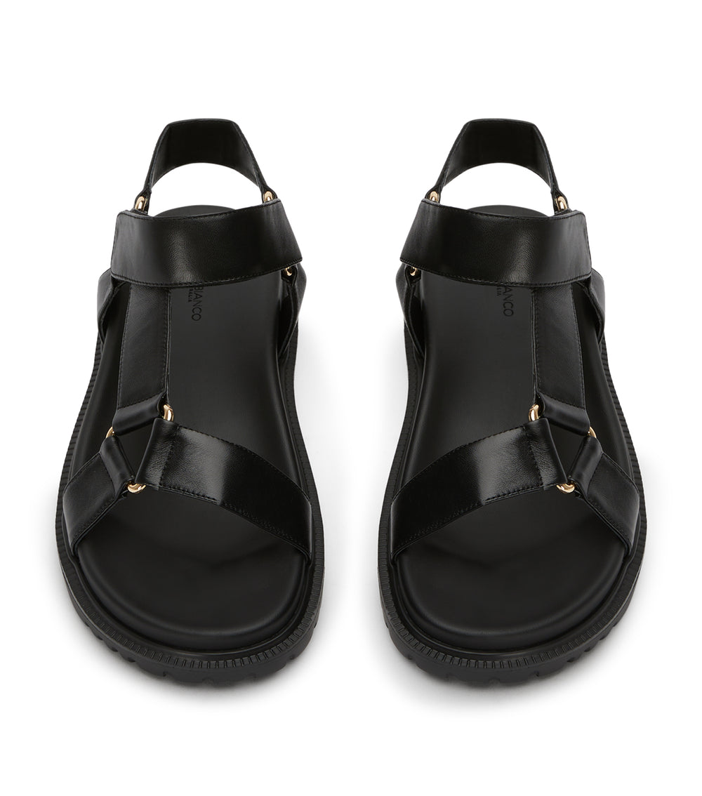 Fanatic Black Nappa Sandals - Tony Bianco