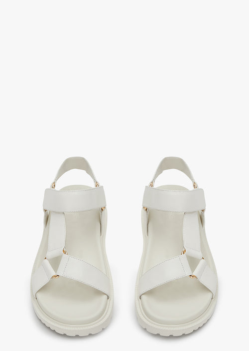 Fanatic White Nappa Sandals