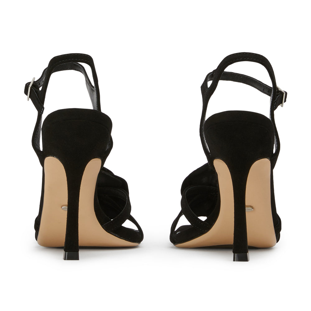 Ferry Black Suede Heels - Tony Bianco