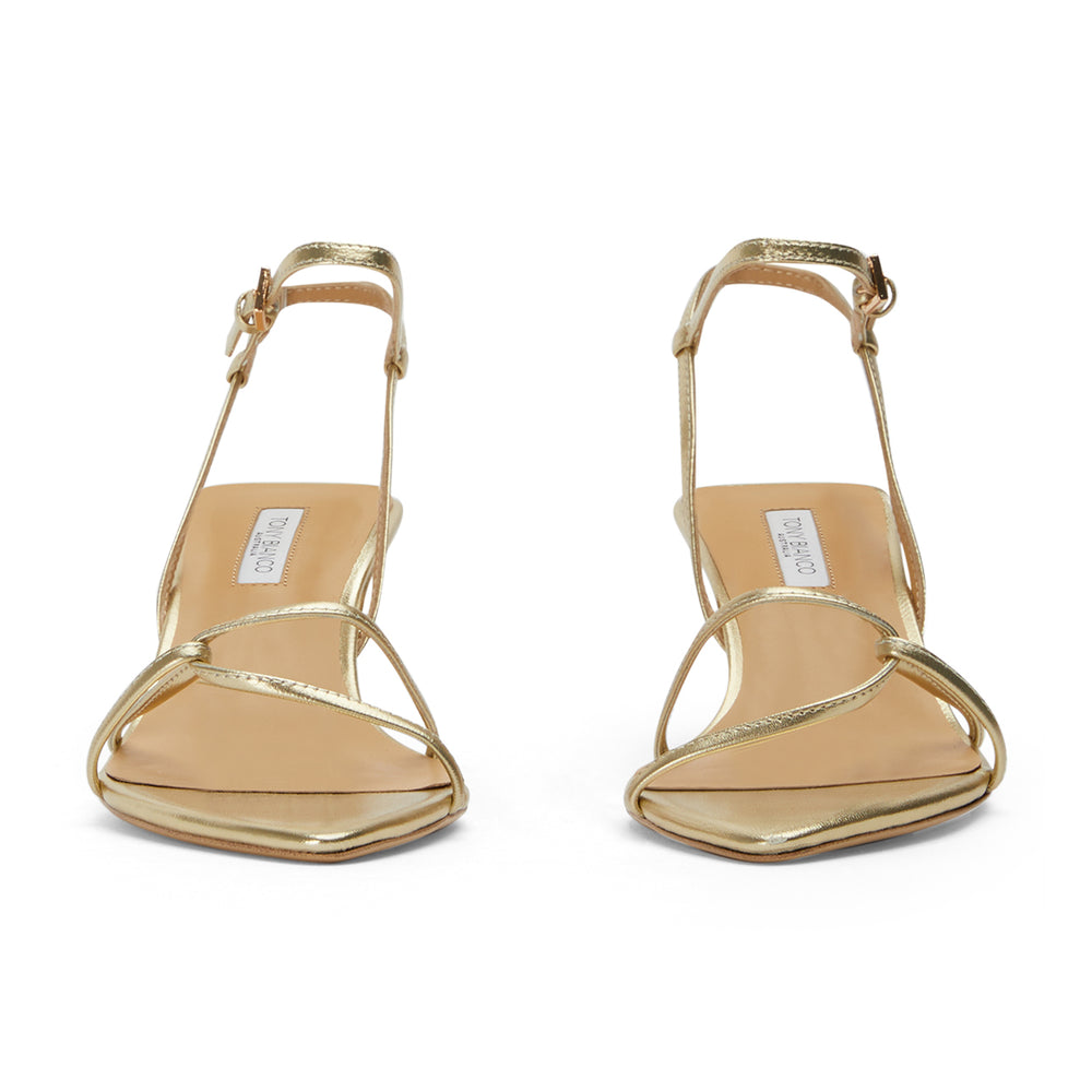 Florida Gold Nappa Metallic Heels - Tony Bianco