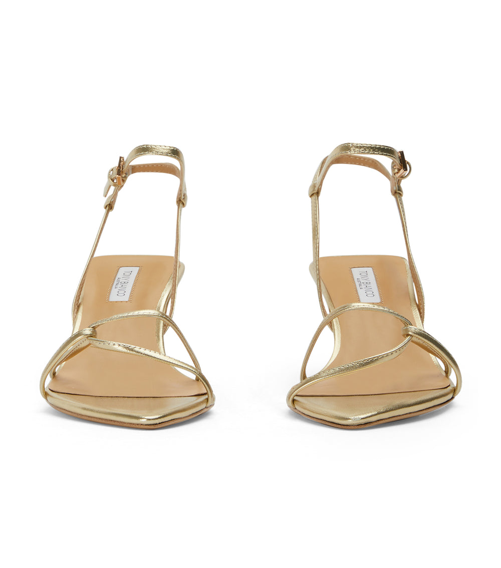 Florida Gold Nappa Metallic Heels - Tony Bianco