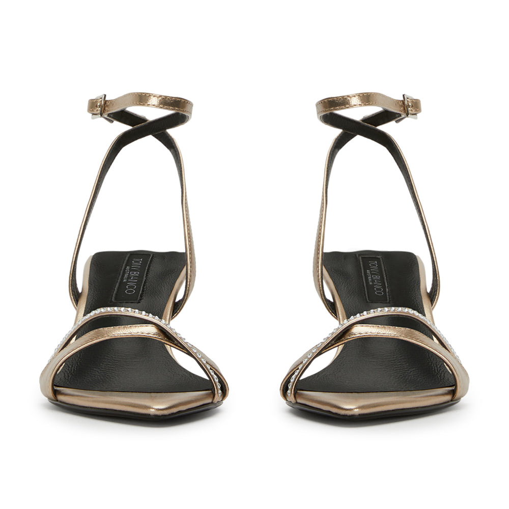 Fortune Amber Nappa Metallic Heels - Tony Bianco