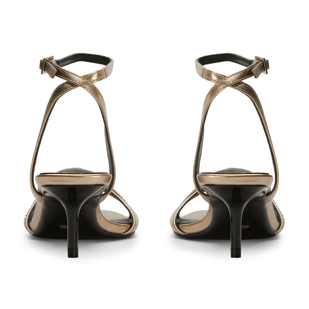 Fortune Amber Nappa Metallic Heels - Tony Bianco