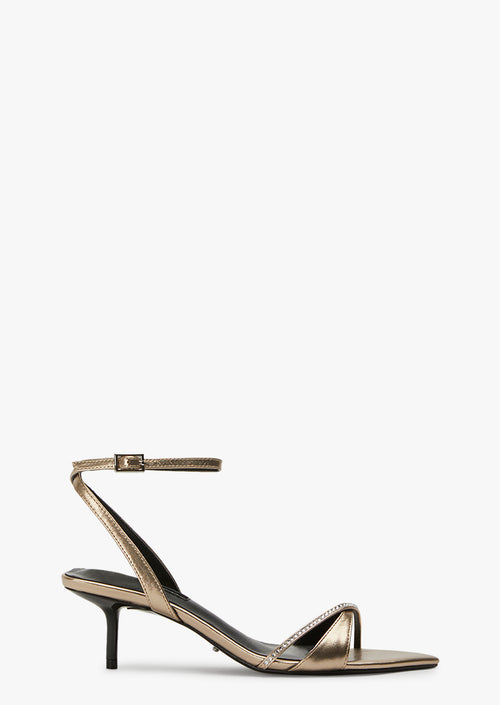 Fortune Amber Nappa Metallic Heels