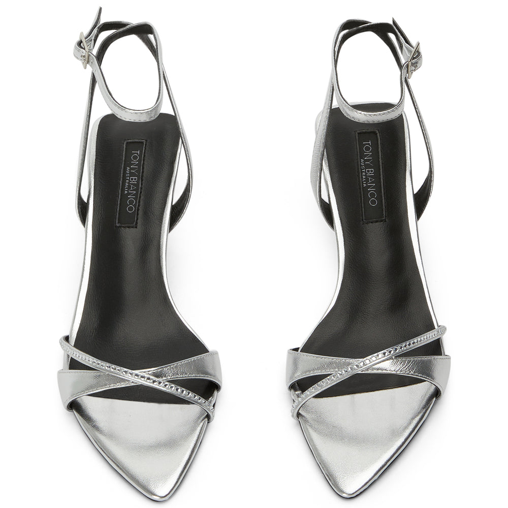 Fortune Silver Nappa Metallic Heels - Tony Bianco