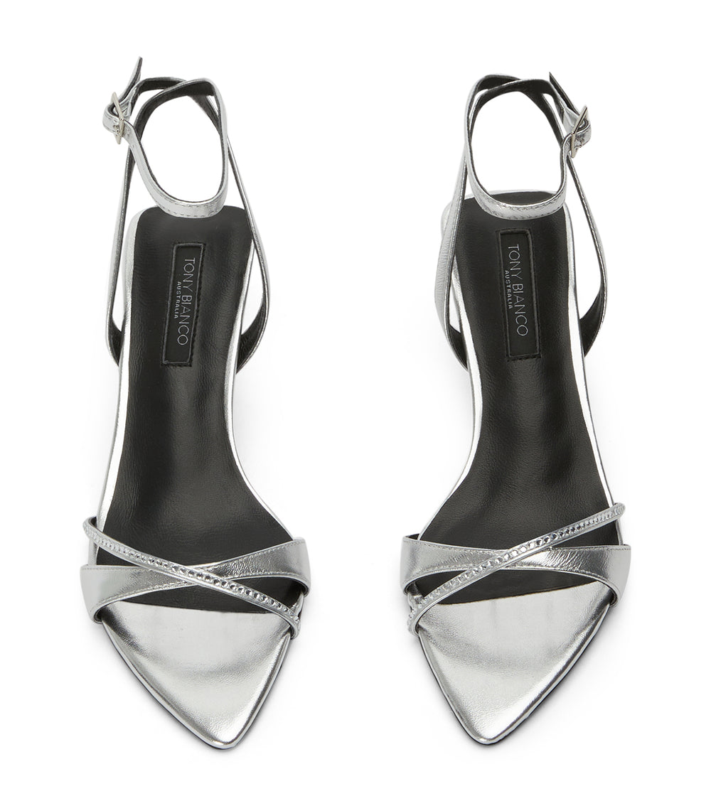 Fortune Silver Nappa Metallic Heels - Tony Bianco