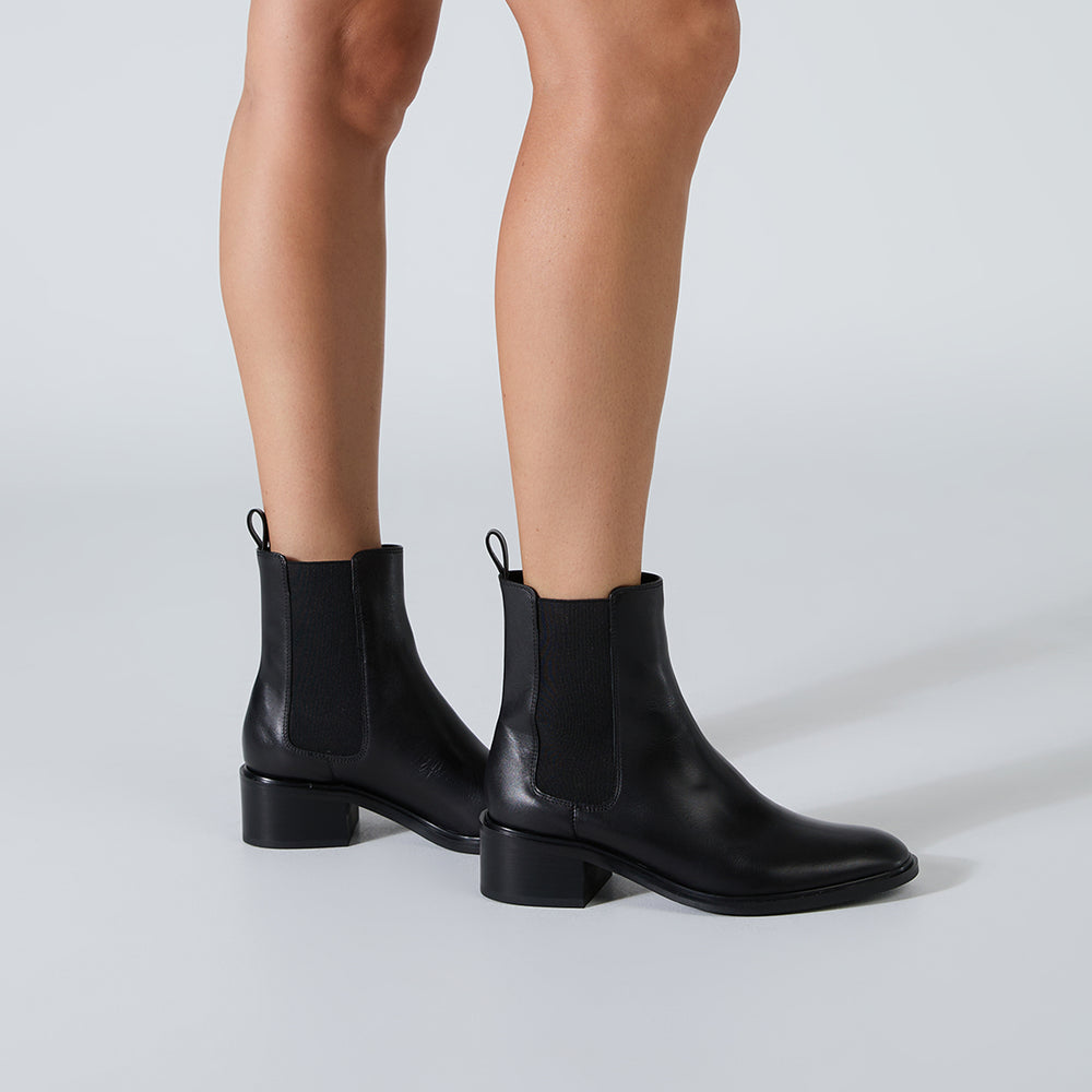 Fremont Black Como Ankle Boots - Tony Bianco