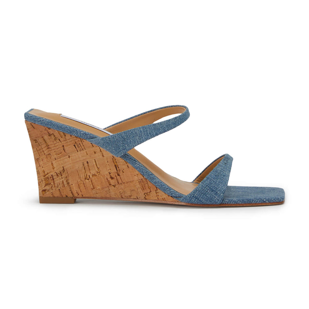 Garcia Washed Denim Wedges - Tony Bianco