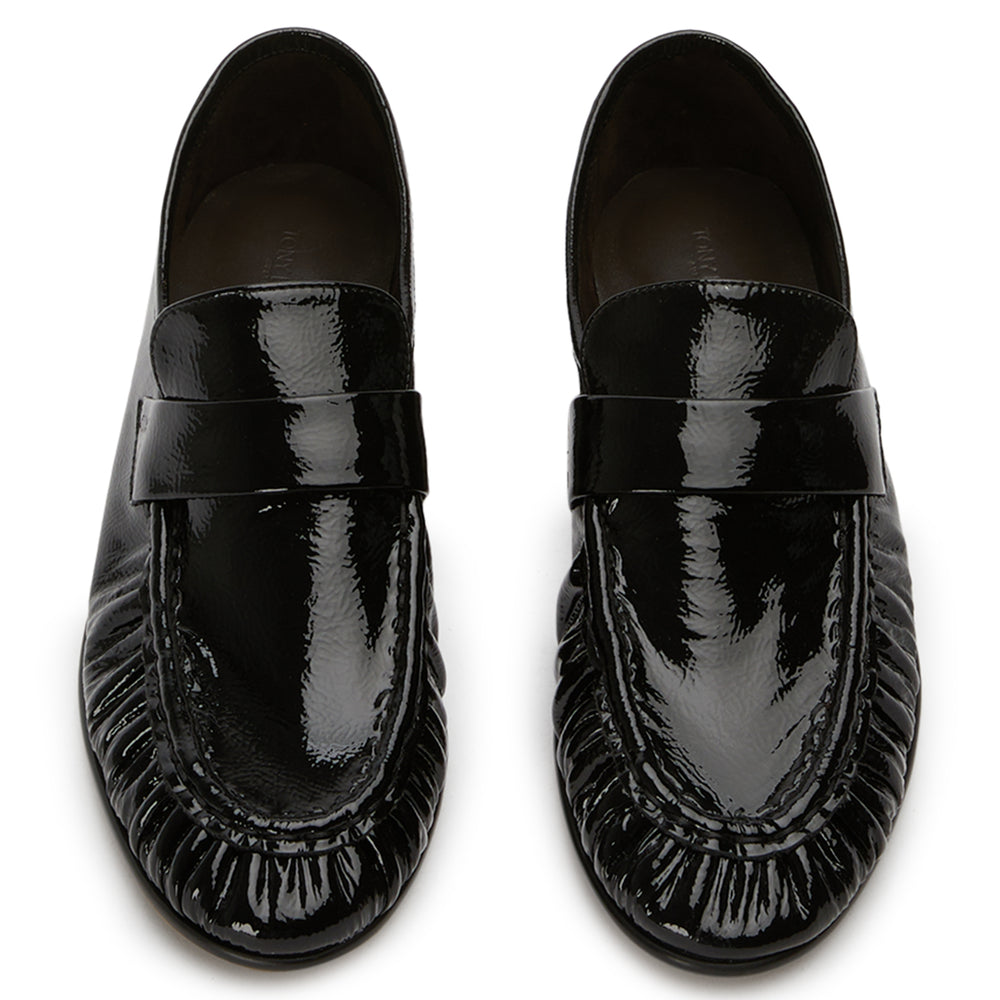 Gatsby Black Nappa Patent Flats - Tony Bianco