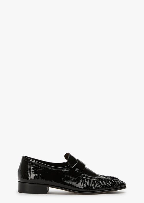 Gatsby Black Nappa Patent Flats